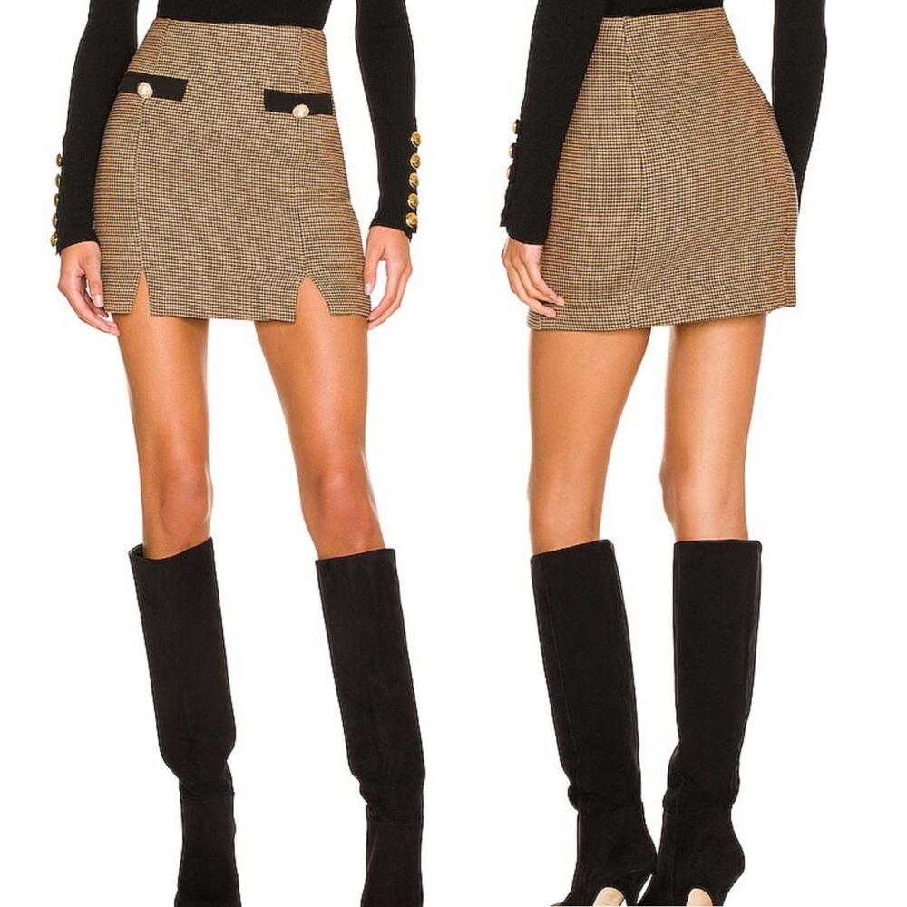 Majorelle Gemma Skirt In Black and Copper